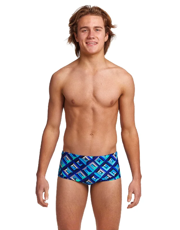 Men's trunks with a quick - dry fabricBoys Blue Bunkers Sidewinder Swim Trunks