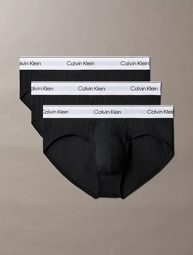 Performance men's briefs for athletesCalvin Klein 3 Pack Men's Modern Cotton Hip Briefs - Black