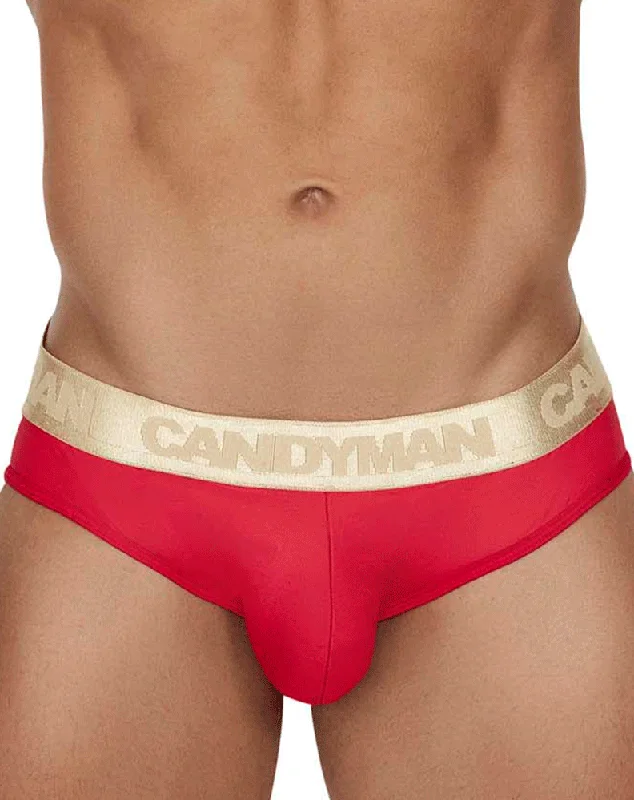 Full - back men's briefs for maximum coverageCandyman 99659 Chain Jock Briefs Red