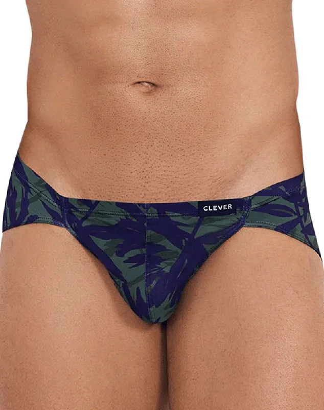 Men's briefs with a lace trim for a touch of flairClever 1218 Daniel Briefs Green