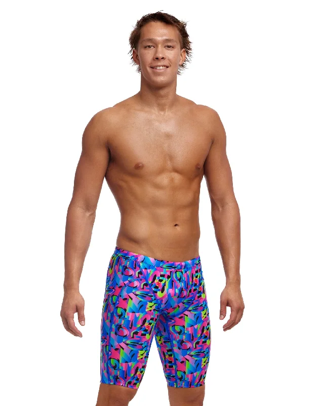 Mid - rise men's trunks for a balanced coverageFunk & Blues Swim Training Jammers - Multi