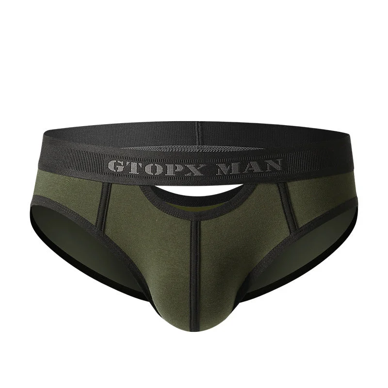 Soft cotton men's briefs for ultimate comfortGX Open Front Briefs