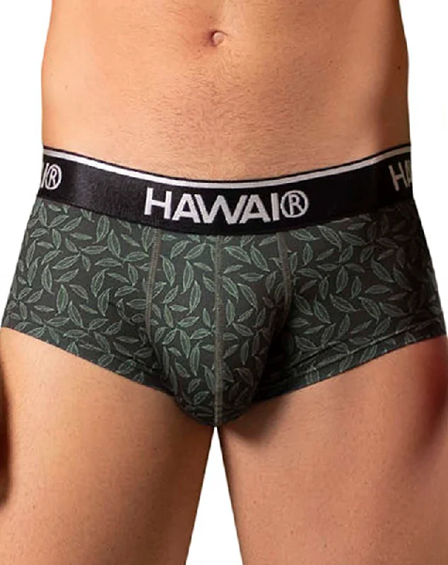 Seamless men's briefs for a smooth look under clothesHawai 42380 Printed Briefs Green