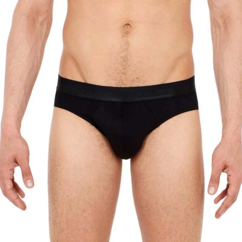 Seamless men's briefs for a smooth look under clothesHOM MINI BRIEFS - MEN’S MINI BRIEFS IN BLACK