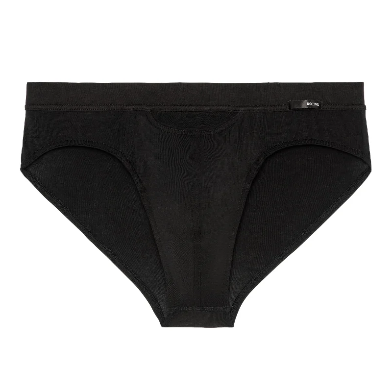 Seamless men's briefs for a smooth look under clothesHOM Tencel Soft HO1 Comfort Mini Briefs - Black