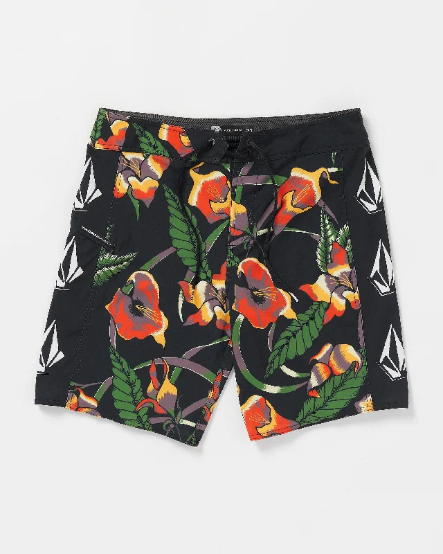 Men's trunks with a quick - dry fabricIconic Floral Mod-Tech Trunks - Black