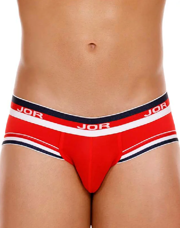 Men's briefs with a supportive pouch designJor 2062 Sailor Briefs Red