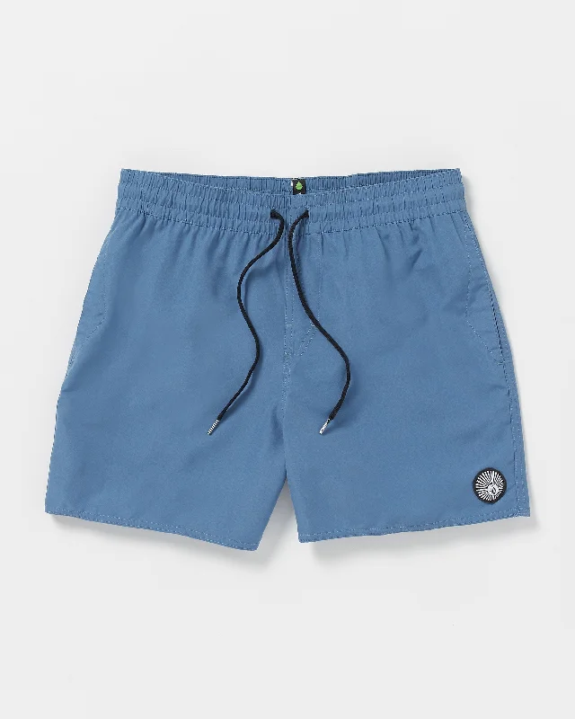 Men's trunks with a quick - dry fabricLido Solid Elastic Waist Trunks - Blueberry