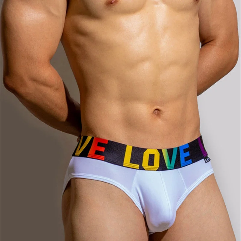 Patterned men's briefs with unique printsLOVE Comfort Briefs