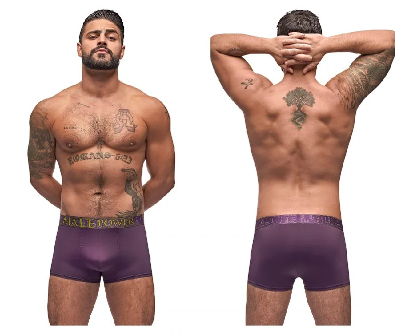 Thermal men's boxer briefs for cold weatherMale Power 150-249 Avant-Garde Enhancer Short Color Eggplant