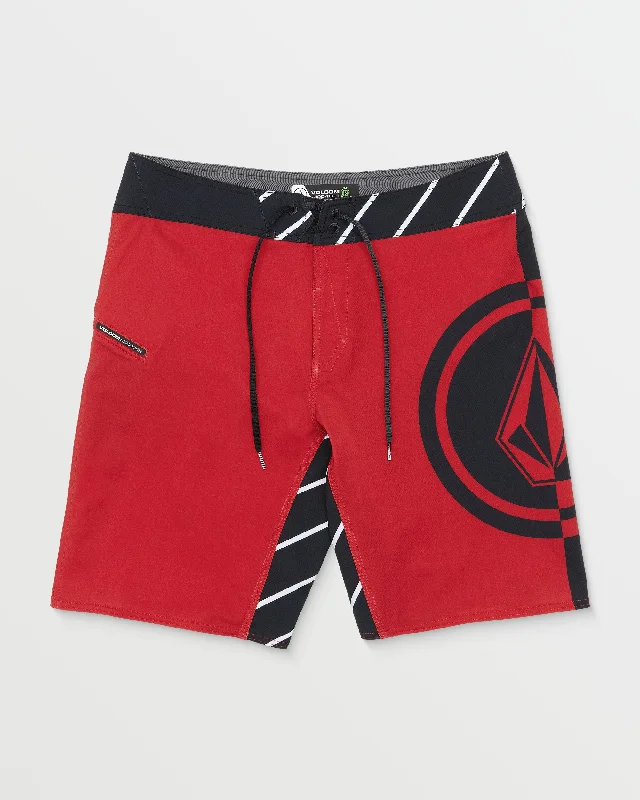 Moisture - wicking men's trunks for active useMega Circle Mod-Tech Trunks - Ribbon Red