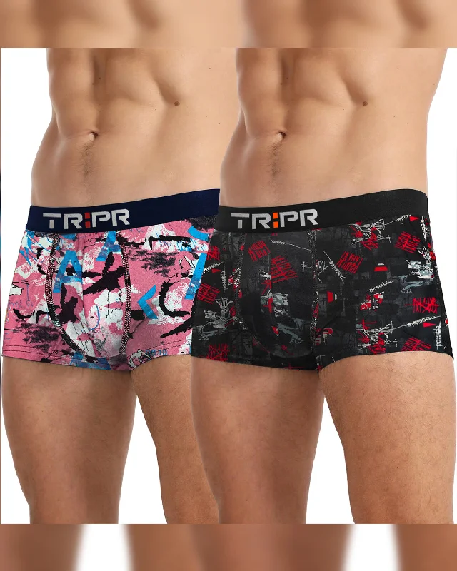 Designer men's trunks with a fashionable edge(Pack Of 2) Mens Printed Trunks / Multicolor