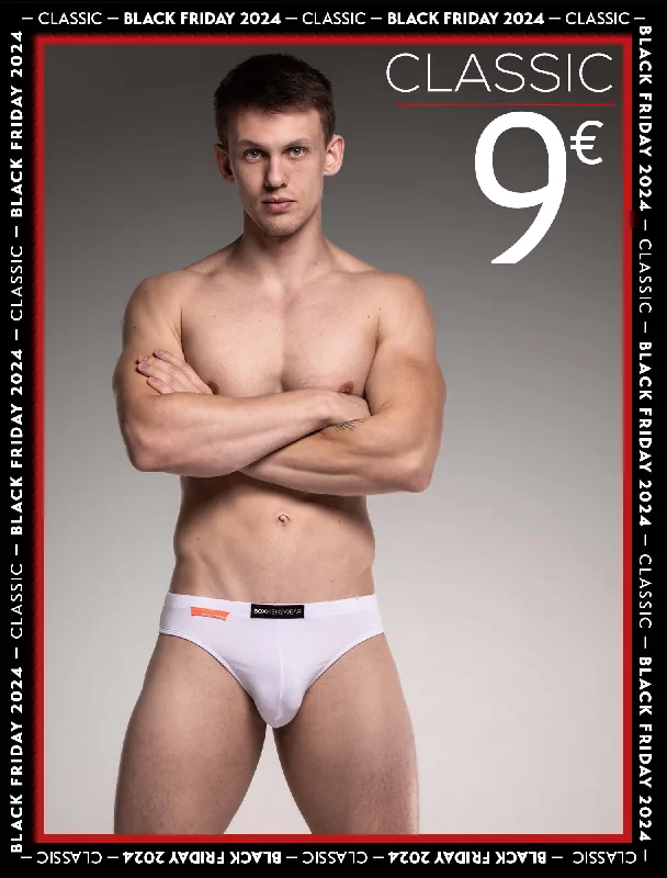 Men's briefs with a quick - dry featureMens Euro Briefs - Focus White