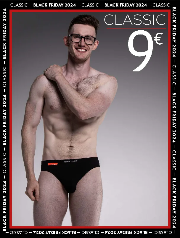 Full - back men's briefs for maximum coverageMens Euro Briefs - Vantablack