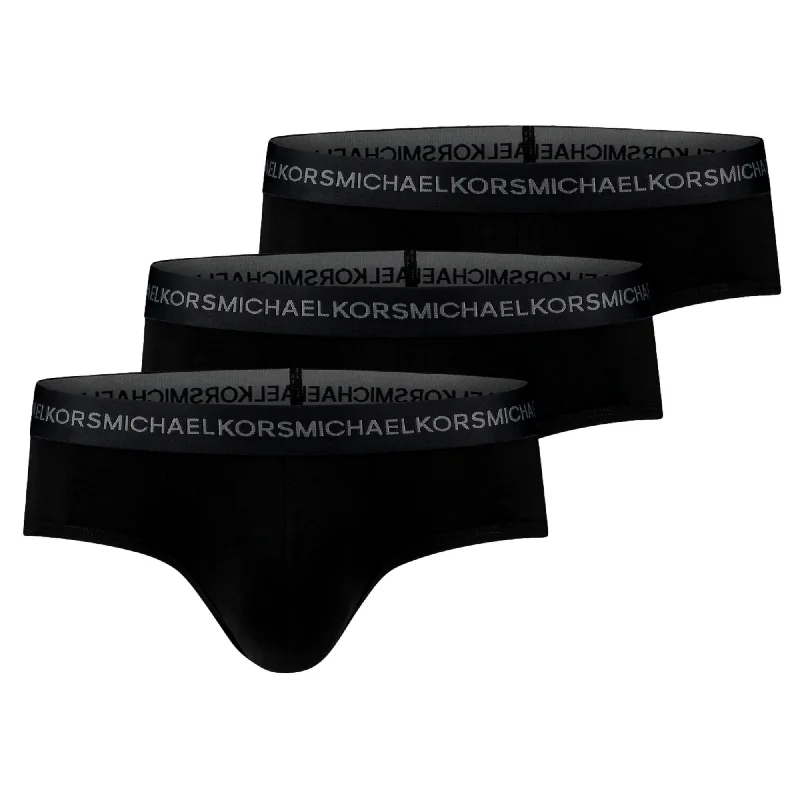 Full - back men's briefs for maximum coverageMichael Kors Supreme Touch Supima Cotton Blend 3 Pack Briefs - Black