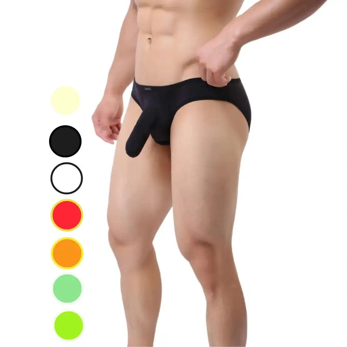 Low - cut men's briefs for a discreet appearanceDomiGe Men's Elephant Briefs Unique Extra Room Underwear for Man