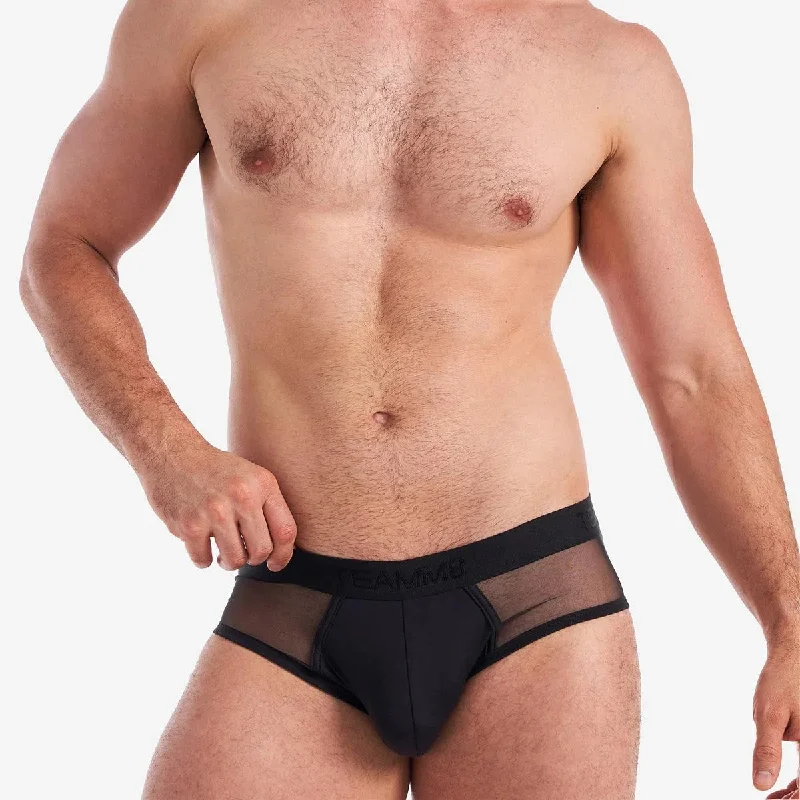 Low - cut men's briefs for a discreet appearanceTeamm8 Score Sheer brief mesh black