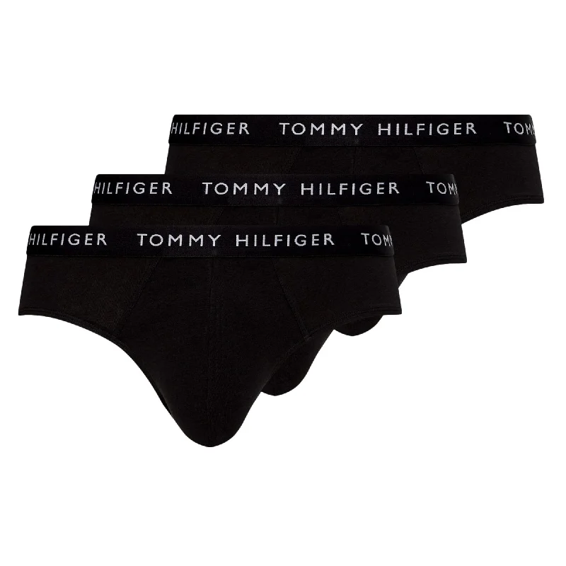 Designer - label men's briefs for high - end fashionTommy Hilfiger 3 Pack Stretch Recycled Cotton Briefs - Black