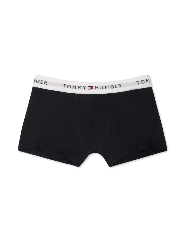 Men's trunks with a reinforced crotch areaTommy Hilfiger Boys 2-Pack Logo Waistband Trunks - Desert Sky/Desert Sky