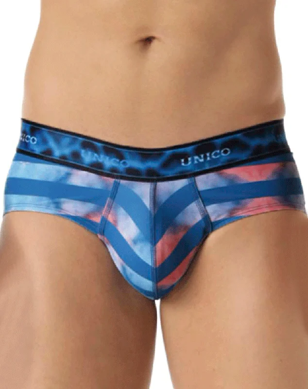 Men's briefs with a lace trim for a touch of flairUnico 22070201106 Costera Briefs 63-printed