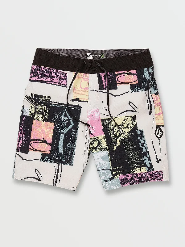 Men's trunks with a contoured pouch designVolcom Entertainment Flyer Mod Trunks - Whitecap Grey